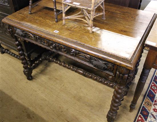 Late Victorian oak side table